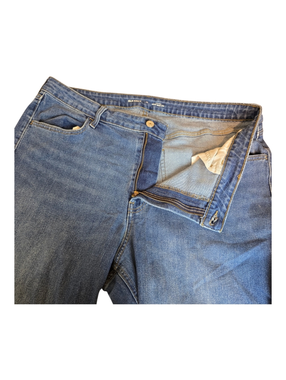 Old Navy High-Waisted Wow Wide-Leg Jeans In New Moon 18 - Picture 10 of 15